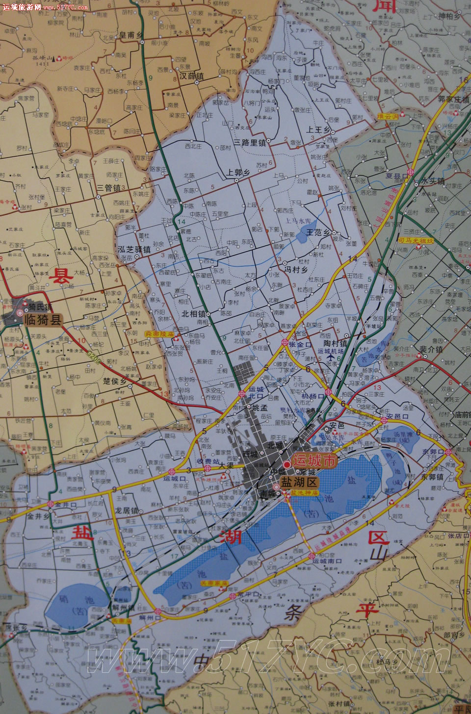 运城市十三县市地图_运城市地图